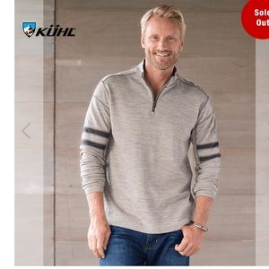 Kuhl Team Merino Wool Quarter Zip Mock Neck Pullover size large